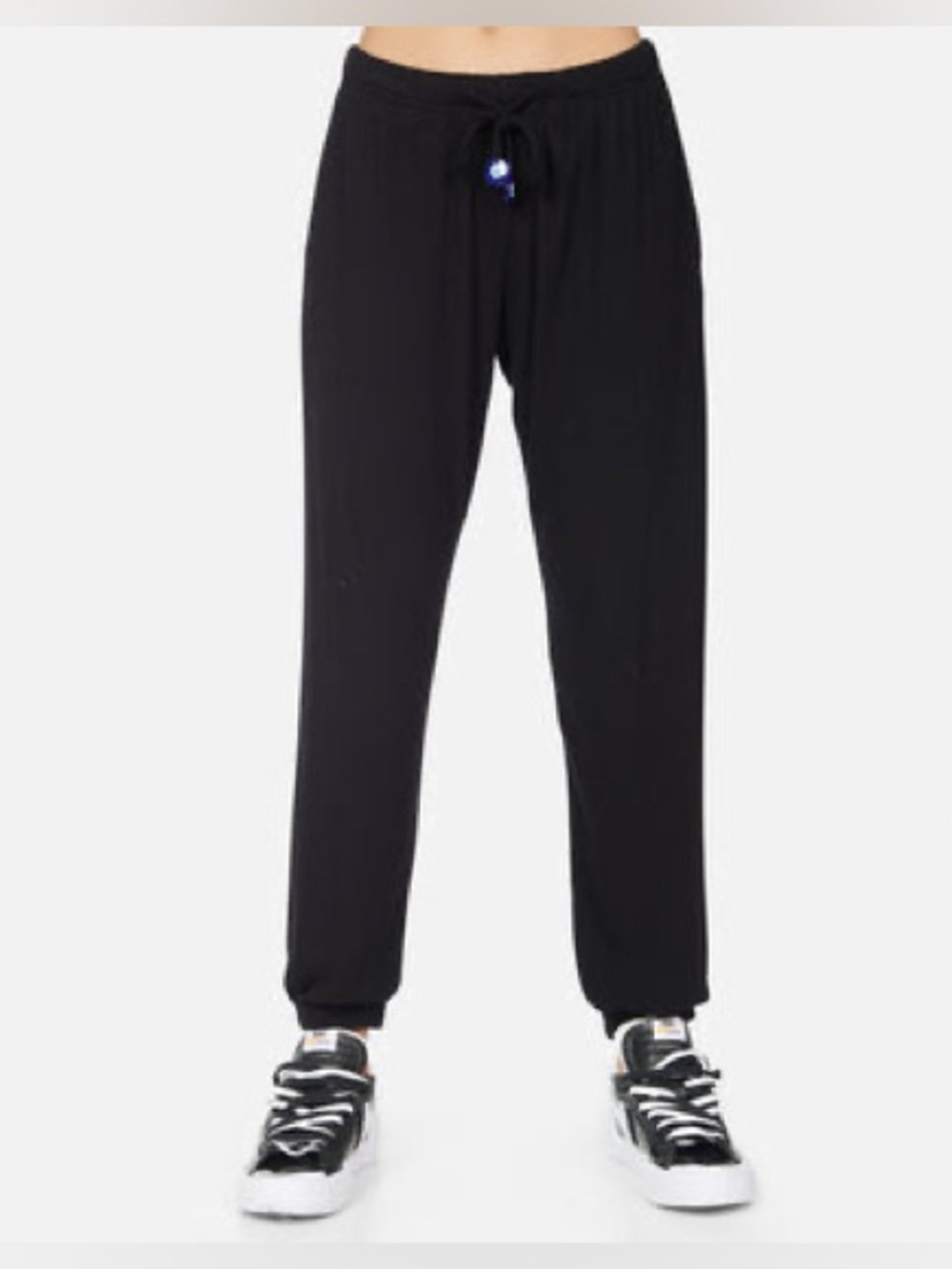 NWT Michael Lauren Black Drawstring Joggers size Medium